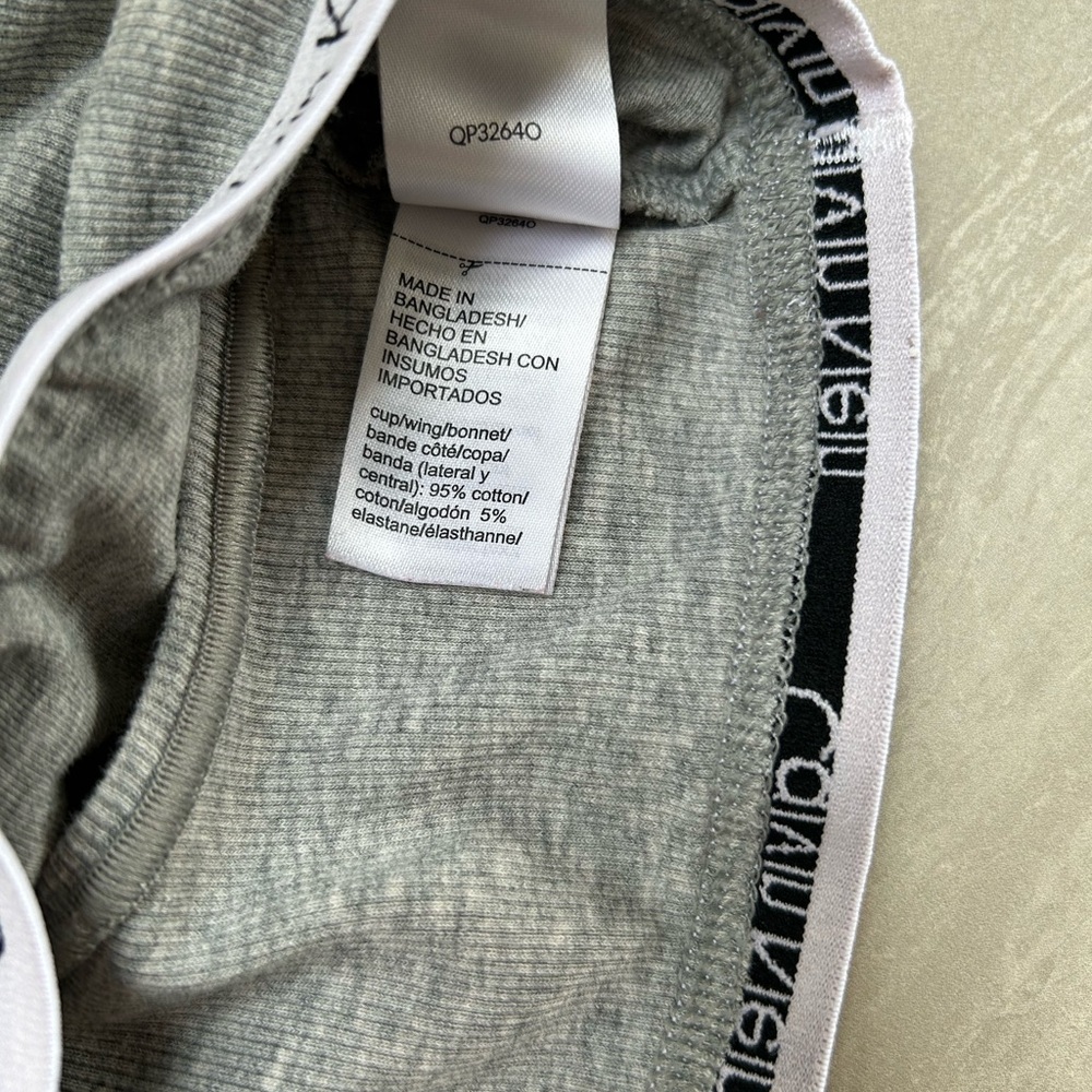 Calvin Klein Heather Gray Sports Bra - Picture 7 of 9